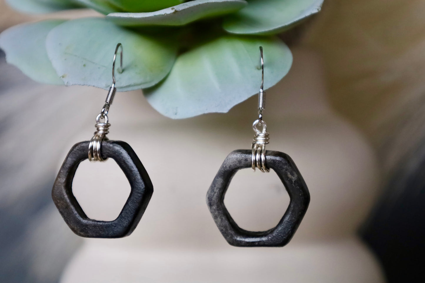 Hexagon Wrap Earring