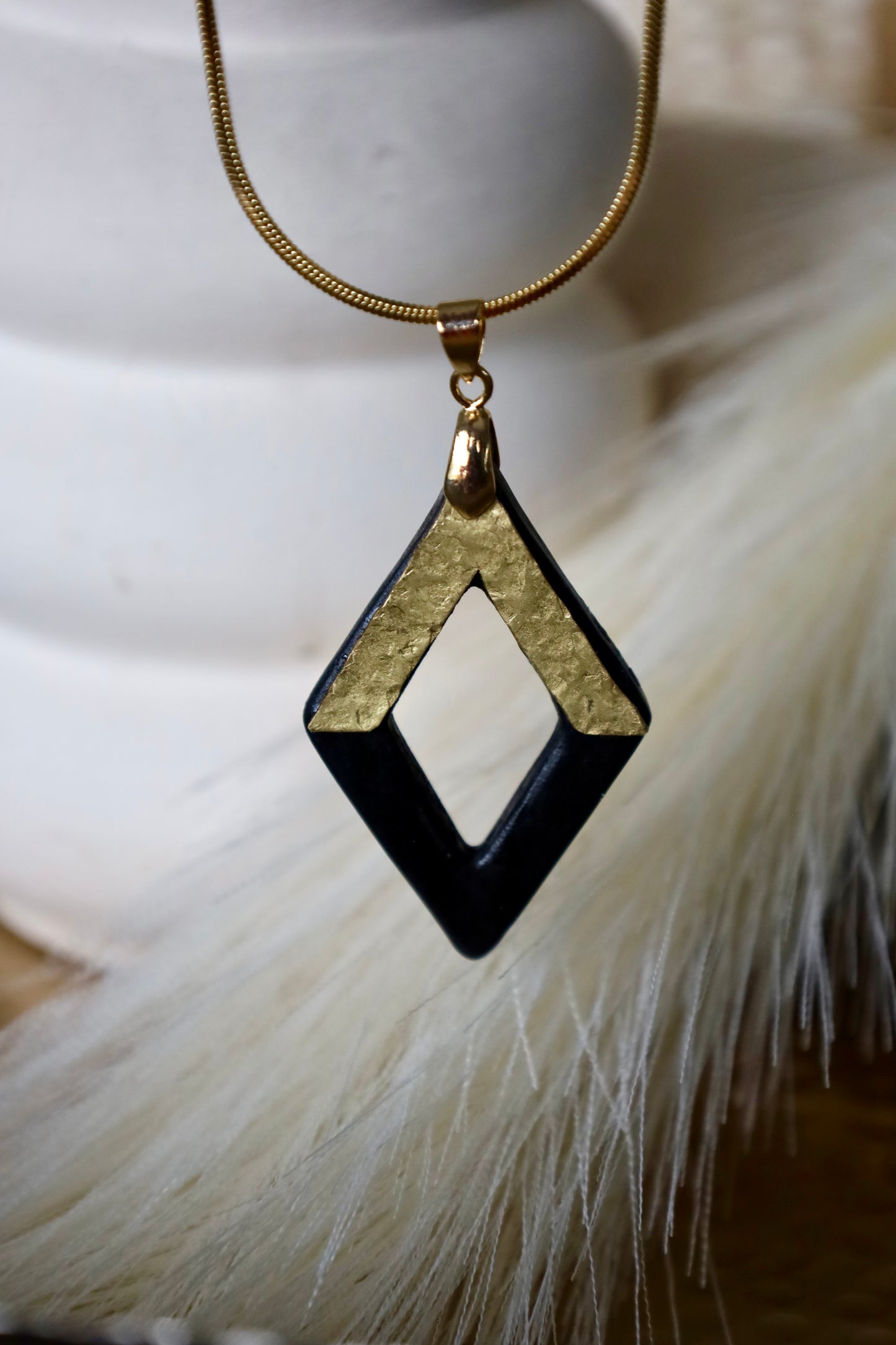 Hollow Diamond Statement Necklace
