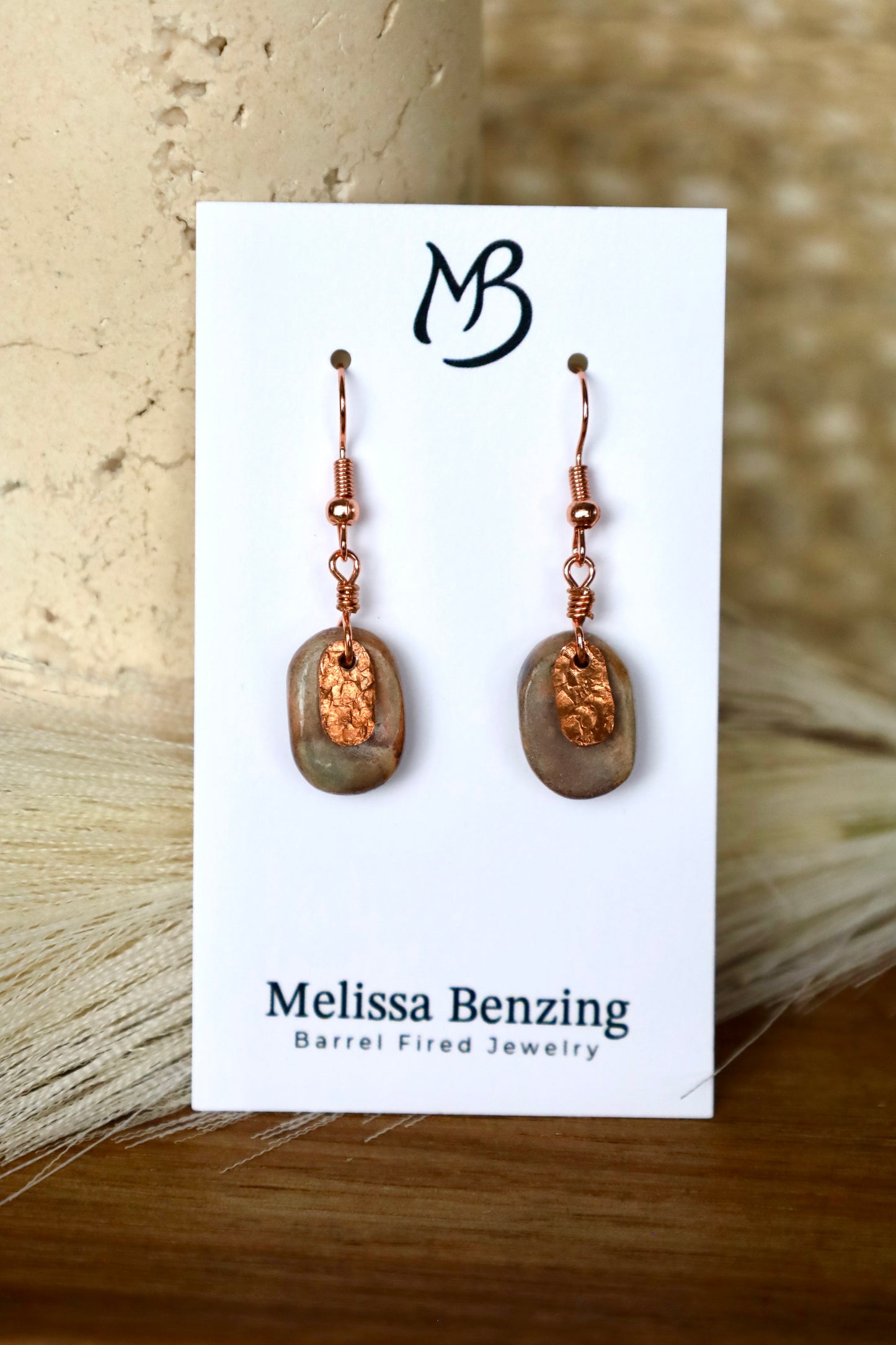 Hammered Oval Drop