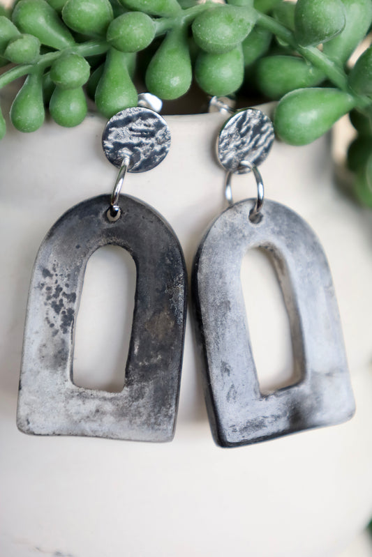 Arch Drop Statement Earrings