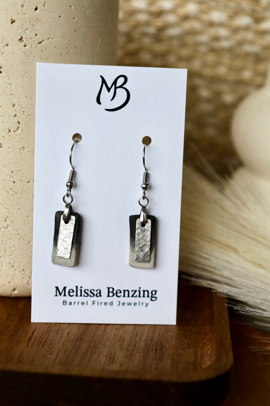 Rectangle Hammered Metal Drop