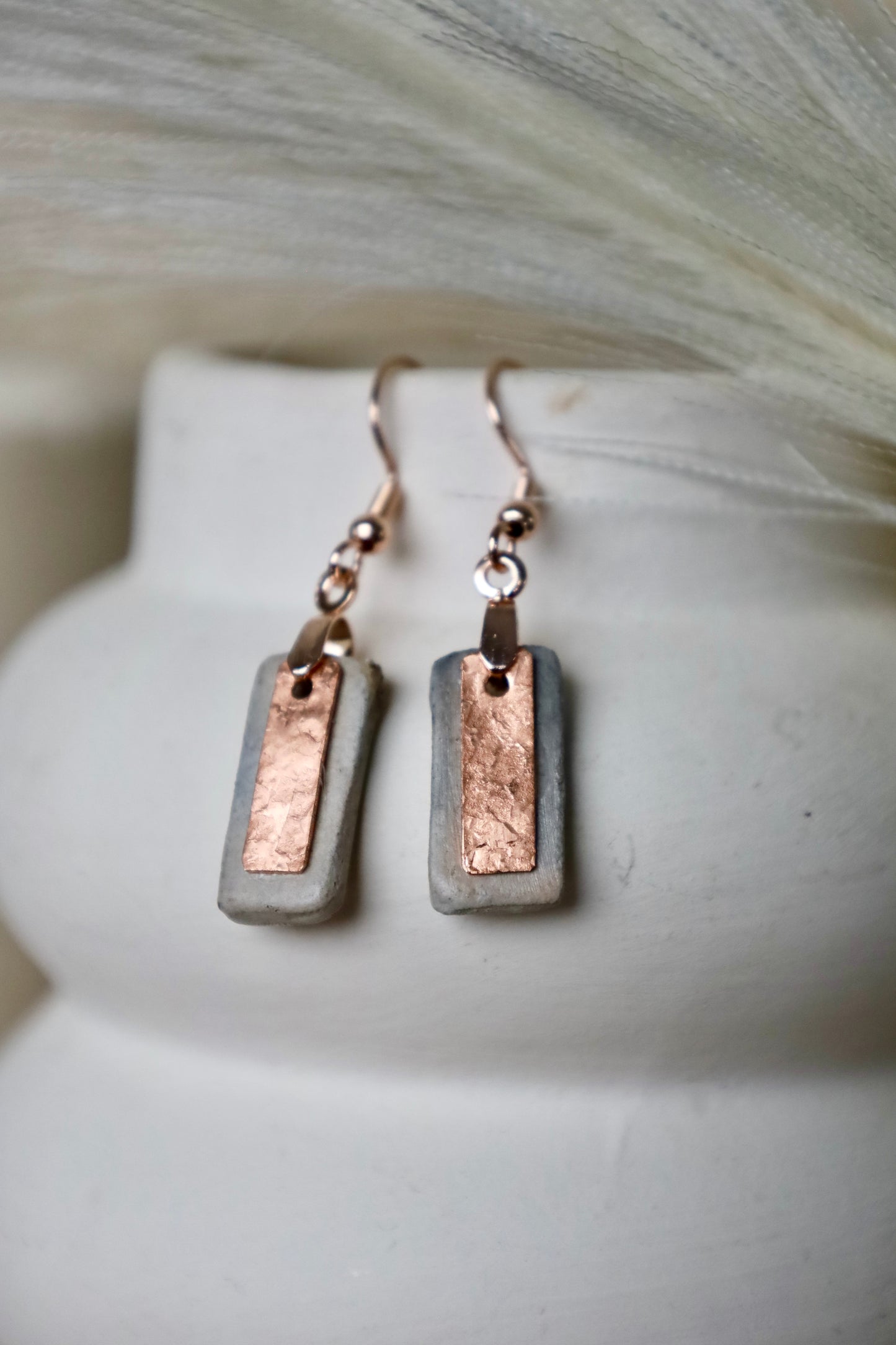 Rectangle Hammered Metal Drop