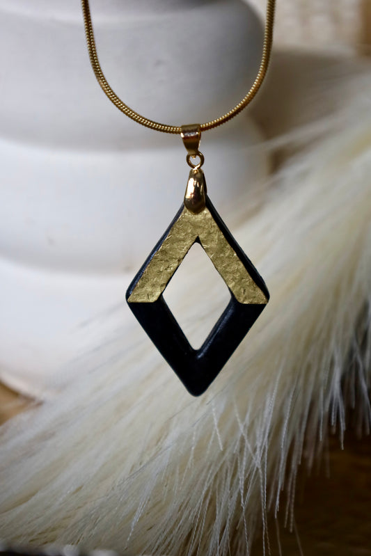 Hollow Diamond Statement Necklace