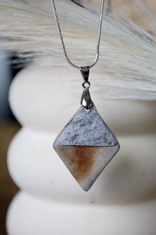 Diamond Overlay Statement Necklace