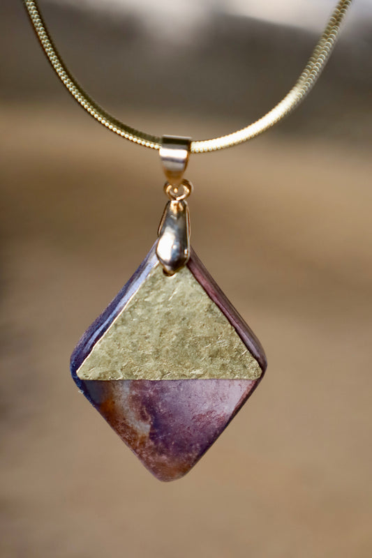 Diamond Overlay Statement Necklace