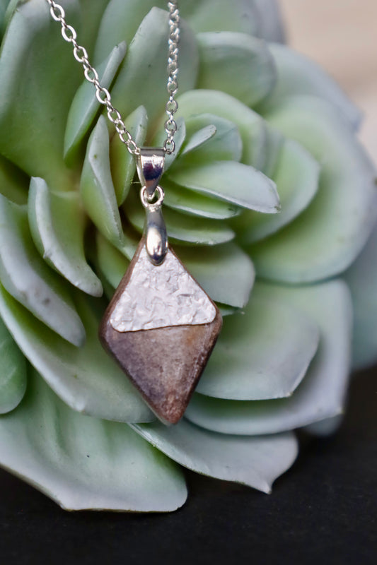 Diamond Overlay Pendant Necklace