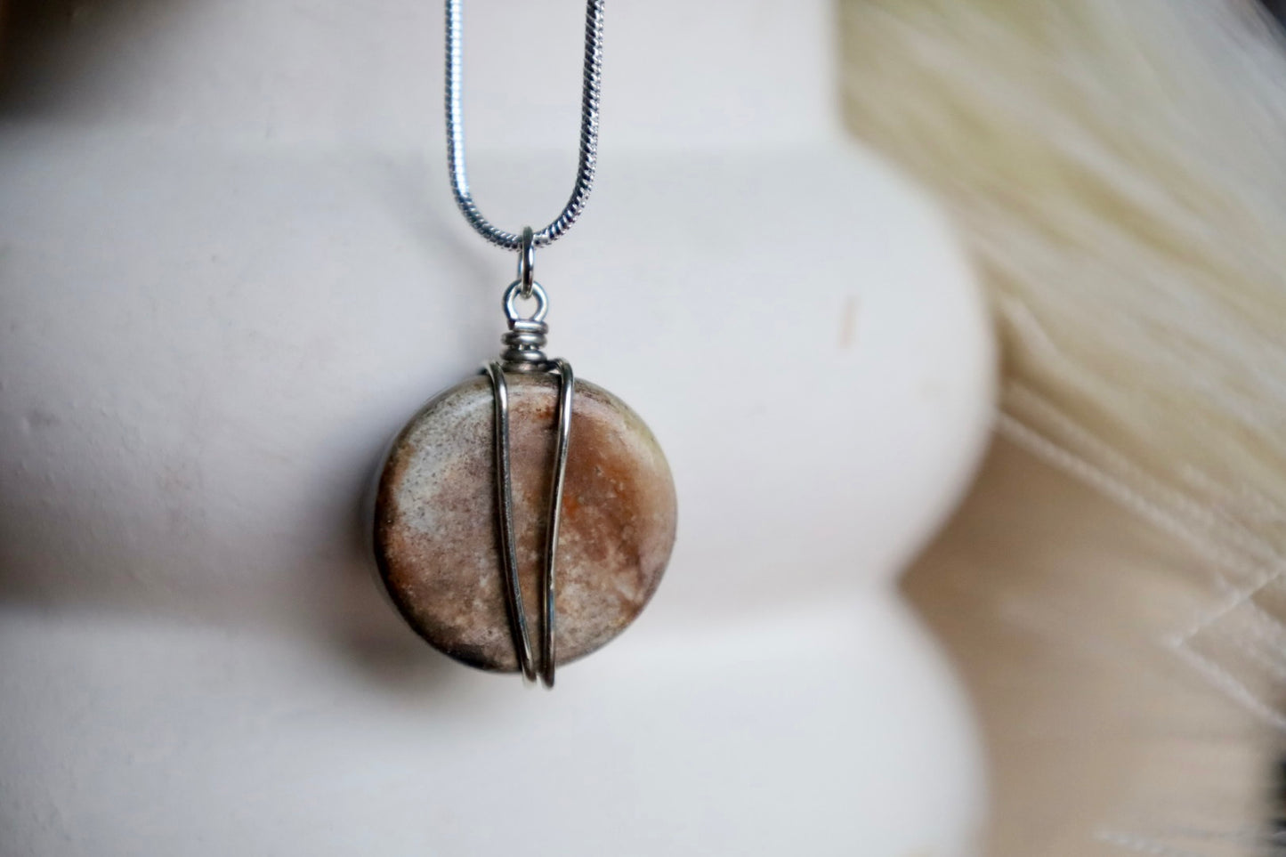 Wire Wrapped Round Necklace
